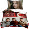 Jaucin Personalisierte Bettwäsche Sets: Gestalten Sie Ihre Bettwäsche und Kissenbezüge 135x200 mit eigenem Foto | Personalisierte Weihnachts Geschenke (135x200cm, 3Foto)