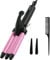 3 Barrels Mini Hair Waver for Short & Medium Hair, 13MM Curling Iron Curling Wand, 0.45lb Lightweight, Mini Size Hair Curler, Travel Friendly-Pink