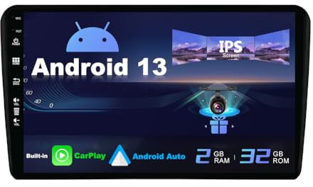 SXAUTO Android 13 IPS Car Stereo For Audi A3 8P 8PA S3 RS3 (2003-2013) - 2G+32G - Wireless CarPlay/Android Auto - Rear Camera Free - 9 Inch 2 Din - DAB Steering Wheel Fast-boot DSP Bluetooth WIFI
