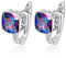 Yaresul Ohrstecker Silber 925 Regenbogen Mystic Topas Ohrstecker 6,8ct Ohrstecker Damen mit Kubischem Zirkonia Ohrringe für Frauen Feiner Schmuck für Frauen