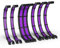 EZDIY-FAB PSU Kabel Verlängerung Kit,16AWG Verlängerungskabel für die Stromversorgung,1x24Pin/2x4+4 EPS/3x6+2 PCI-E,Kundenspezifische PC Hülse Kabel 300MM mit Kämmen-Schwarz Violett