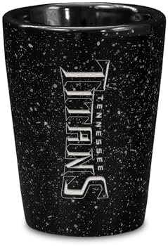 Rico Industries NFL Football Tennessee Titans Keramik-Schnapsglas für Fans, Lasergravur in Team-Farbe, Einzelschnapsglas, 57 ml