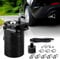 Serbatoio per Auto in Alluminio-Universale,300ml,Contenitore per Olio Motore,Contenitore per Olio con Filtro Dell'aria,con Tubi Olio,Dadi,Giunti, Fascette, Viti,Accessori O-Ring (Nero)