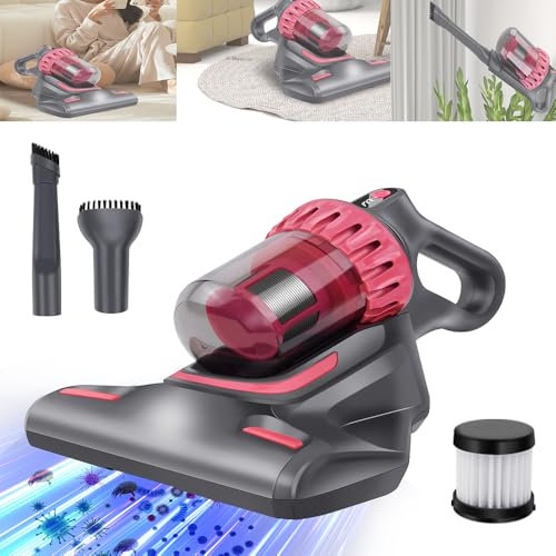 YouseaHome Milbensauger für Matratzen & Polster, Tragbarer Kabelloser Matratzenstaubsauger, HEPA-Filter 10 KPa Leistungsstark Matratzenstaubsauger für Allergiker Bett Sofa