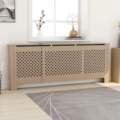Brokky MDF Heizkörperverkleidung 205 cm Heizungsabdeckung HeizköRper-Abdeckung Heizungsverkleidung HeizköRperhalterungen - 325558