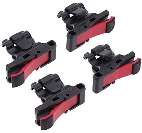 Housoutil 4 Stück Rotes Handy Spielcontroller aus Abs und Metall | Joystick für Handyspiele, Hohe Tasten mit Schnellzugriff, Ziel und Feuertaster, Metall Induktion