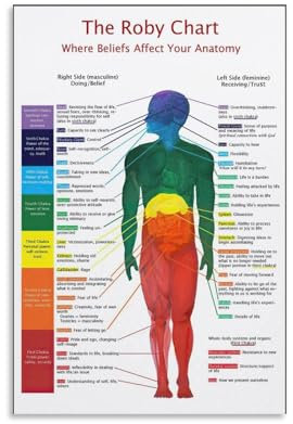 YNTNDYGV The Roby Chart-Poster, Chakra-Poster, Anatomie-Poster, dekorative Malerei, Leinwand, Wandkunst, Wohnzimmer, Schlafzimmer, Gemälde, 40 x 60 cm