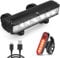 Bike Lights Front and Back, Super Bright 10000 Lumen 6 LED Bike Light, 5000mah Lithium Battery Bicycle Lights, 5 Lighting Modes Mountain Road Cycle Light, USB Rechargeable IPX6 Waterproof Black