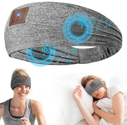 YiYunTE Sleep Headphones Headband, Bluetooth Sleep Eye Mask Headphones, Noise Cancelling sleep Headband Earphones Band Soft Sleeping Headphone Men Women Gifts For Relaxation Meditation Sports Music