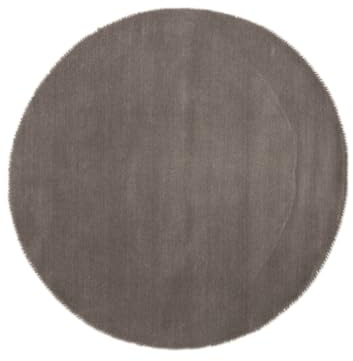 carpetfine handgefertigter Wollteppich Gabbeh Lola Rund Grau Ø 60 cm Weich, Hochwertig, Zeitlos | Runder Teppich für Gemütlichkeit & Eleganz im Wohnzimmer, Schlafzimmer und Diele