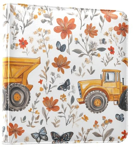 Foiosoh Blumen und Auto Muster Fotoalbum Bilderbuch für Fotos Selbstklebende Seiten Buch Fotoalbum Familienfotoalbum 4x7