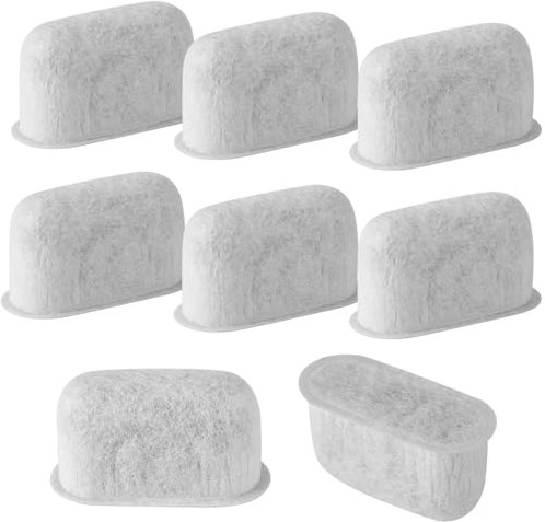 Charcoal Water Filter, 8 Pcs Coffee Machine Accessories, Coffee Machine Filter Replacement, Carbon Water Filter for Clean and Fresh Taste