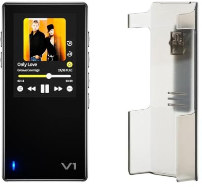 TempoTec Variations V1 Portable HiFi Music Player,digital audio player with two way bluetooth 5.1. 4.4mm&3.5mm headphone ports +Black Back Clip