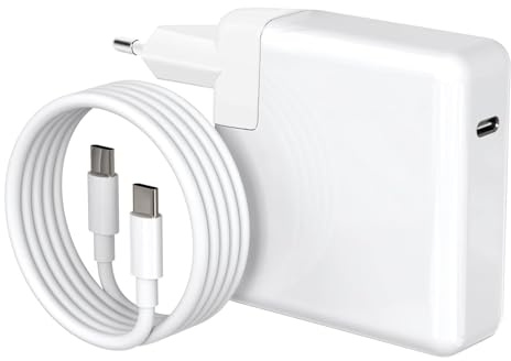 MacBook Pro Ladegerät, 128 W USB-C Schnellladegerät für MacBook Pro 16, 15, 14, 13 Zoll, Samsung Galaxy und alle USB-C-Geräte, 2 m USB-C-zu-USB-C-Kabel