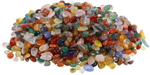 SUPVOX Natural Agate Gravel Decoration 300g Pack of Lightly Polished High Hardness Crystal Pebble Stones for Flowerpots and Gardens Suitable for Aquarium Ornaments and Home Landscaping