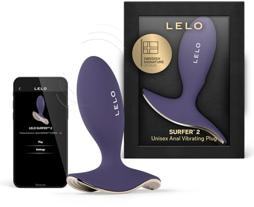 LELO SURFER 2 Vibrierender Unisex analplug, buttplug Set für Frauen und Männer mit 6 Lusteinstellungen, Anal Plug, Butt Plυg Anal Toy, Analplugs, Analdehner (Purple)