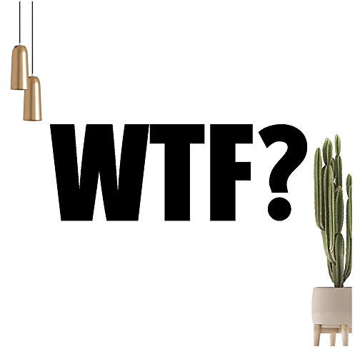 hauptsachebeklebt KIWISTAR WTF? - What The Fuck? was zur Hölle? Crazy Weird Wandtattoo in 6 Größen - Wandaufkleber Wall Sticker - Dekoration, Küche, Wohnzimmer, Schlafzimmer, Badezimmer