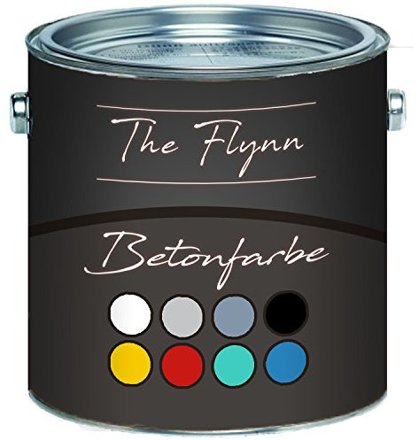 The Flynn Betonfarbe hochwertige Fassadenfarbe Hoch-elastische Kunststoffbeschichtung hervorragen ohne Grundierung auf Boden Wand aus Beton Putz Zement Mauerwerk Stein (30 kg, Lichtblau (RAL 5012))