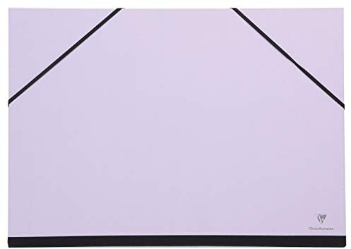 Clairefontaine 144402C - Cartón de dibujo con goma elástica, color Lilas 37x52 cm