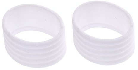 SM SunniMix 2er-Set Griffband Abschlussgummi für Tennisschläger, Weiß