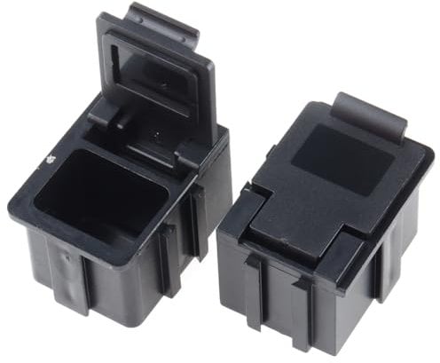 Licefa Kleinteilebox, Polystyrol Schwarz, 21mm x 29mm x 22mm, Packung a 5 Stück
