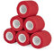 Sagafly Venda Cohesiva 5cm x 4.5 m Banda Venda Cinta Bendaje Adhesiva Vendaje Autoadhesivo Deportiva Tape Cohesivo Para Muñeca Dedos (Rojo, 6 Rollos)