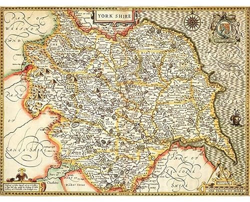 Yorkshire Historical Map 400 Piece Jigsaw Puzzle