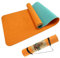 Nidra Yoga-Matte, professionelle Yoga- und Pilates-Matte für Damen und Herren, TPE, umweltfreundlich, rutschfeste Unterseite, Workout und Meditation, 183 cmx61 cmx6 mm (Orange Teal)