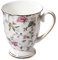 Taza de porcelana, taza de café de cerámica grande, taza de té con asa, diseño floral, taza de té de la tarde taza de capuchino europea, para el hogar y la oficina, aprox. 300 ml, regalo para mujeres