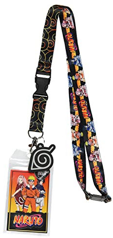 Naruto Classic Sasuke Sakura et Naruto Porte-badge avec pendentif en caoutchouc et autocollant de collection