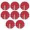 YLWX Badezimmer, Küche, Abriebfeste, Nicht Perforierte Klebehaken, Muschelhaken, Stark Haftende, Hochbelastbare Haken Hinter Der Tür, Selbstklebend Haken (Color : Rot, Size : 8 pcs)