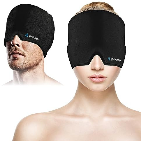 Gelpacks Direct - 3-in-1 Reusable Migraine Relief Cap. 360° Coverage Flexible Thick Gel Cap. Warm & Cold Compress Headache Hat for Migraine, Sinus, Stress & Headache Relief.