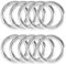 XCSJ 10pcs Karabiner Rund 48mm Sehr Robust Zinklegierung Groß Karabiner Ring Karabinerhaken Rund Karabiner Ring O Ring Runde Karabiner für Schlüsselanhänger, Tasche, Schmuck, DIY Handwerk (Silber)