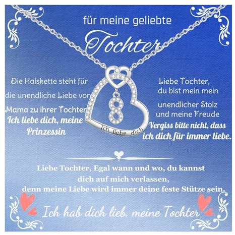 Gkmamrg Muttertagsgeschenk Mama Geschenk Kette - 925 silber Herz Anhänger mit Gravur Mama Ich liebe dich Halskette für Muttertag Weihnachtsgeschenke für mama (fantastic)