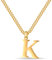 Jokmeo Goldkette mit Buchstaben K,14K Gold Vergoldet Initial Halskette,Edelstahl Kette mit K,Gold kettenanhänger kette für Damen Mädchen