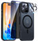 Meifigno 4 in 1 Entwickelt für iPhone 16 Pro Max Hülle 6,9 Zoll, [Kompatibel mit MagSafe] [1 Schutzfolie, 1 Sichtschutz, 1 Kamera-Schutzfolie] Handyhülle Schutzhülle, Schwarz