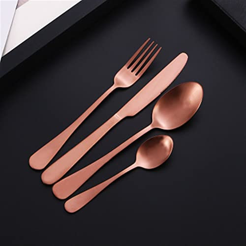ZGYOZMNG Besteck-Sets 24-teilig Gold Besteck-Set Gabeln Löffel Messer Geschirr Stahl Besteck-Set Edelstahl Geschirr-Set Hacken