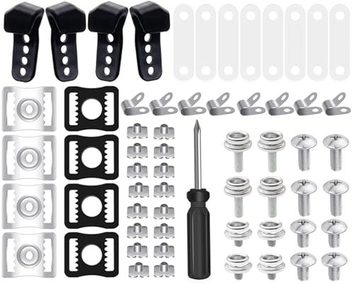 61pcs/Set Hockey Helm Repair Kit Professionelles Fußball-Hockey-Helm-Reparatur-Kit mit J-Clips, R-Clips und mehr für Hockey, Baseball, Softball