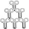 OSALADI 6pcs Exhaust Valve Key Bleed Key Radiator Vent Key Tank Cooler Gas Key Plumbing Immersion Key Heaters Hose Cap Funnel Air Pinion Fan Heater Plug Plumbing Valve Key Fire Zinc Alloy