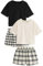 NEXT Pyjamas tissés à Carreaux, Lot de 2 Noir/Blanc 12 Ans