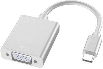 USB C to VGA Adapter Thunderbolt 3/4 to VGA Type-C Cable usbc adaptor, Compatible with iPhone 16/15 Pro iPad iMac Surface Book 3 MacBook Dell XPS HP X360 Projector Full HD 1920x1080 Support