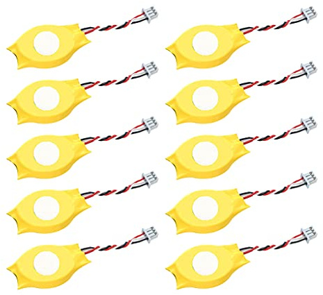 Lot de 10 piles CMOS pour BIOS CMOS CR2032 avec câble 3 broches