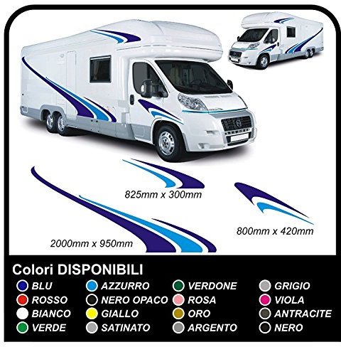 Wohnmobil Vinyl Graphic Aufkleber Camper Van Wohnmobil-Wohnwagen Grafik 16 Caravan (Kontakt)