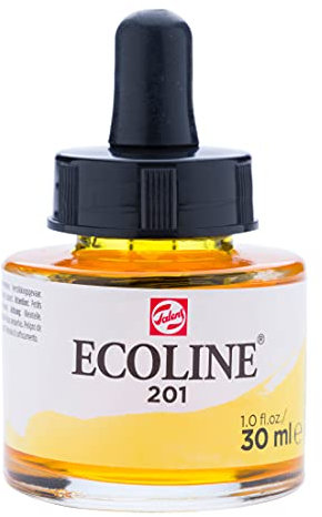 Ecoline Flüssige Aquarellfarbe Flasche 30 ml Hellgelb 201 (11252011)