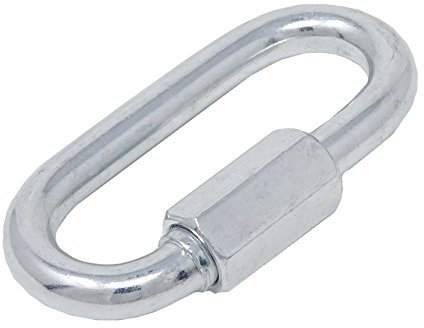 Kettenschnellverschluss 10 mm Stärke » Verschraubbar » Stahl verzinkt » 3 Stück NG 10 Schnellverbinder Rapidglieder Schraubnotglied Drahtseil-Zubehör Kettenverbinder