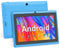 Haehne 7 Zoll Tablet PC, Android 5.0, A33 Quad Core, 1GB RAM 8GB ROM, Dual Kameras, WiFi, Bluetooth, für Erwachsener Kinder, Azurblau