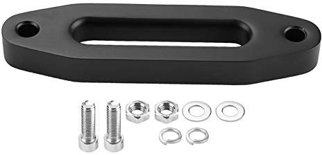 pour guide corde treuil Yctze Hawse Fairlead, Guide-câble en Aluminium Noir 6 Pouces Hawse pour câble de Corde synthétique pour treuil