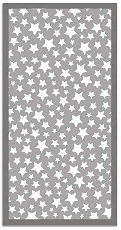 Panorama Alfombra Vinílica - Modelo Estrellas Color Gris 300x200 cm - Varios tamaños - Decoración Hogar, Cocina y Salón