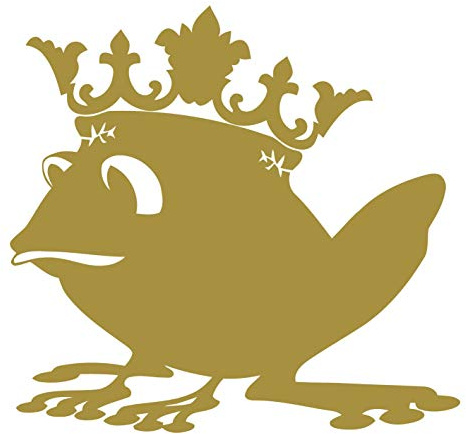 kleb-Drauf | 1 Froschkönig | Gold - glänzend | Autoaufkleber Autosticker Decal Aufkleber Sticker | Auto Car Motorrad Fahrrad Roller Bike | Deko Tuning Stickerbomb Styling Wrapping