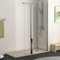 Mampara Ducha Fijo + Puerta Abatible - 【113,5-115 (FIJO 80 cm + PUERTA 35 cm)】 - Frontal sin cierre - EstiloBaño© STAR - TRANSPARENTE 6 mm - cristal templado de seguridad - Disponible 3 medidas